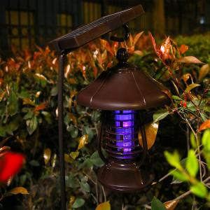 Solar Powered Led Light Pest Bug Zapper Insect Mosquito Killer Lamp Garden Lawn