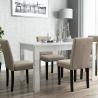 China Upholstered Style Fabric Dining Room Chairs Kitchen Side Padded With Solid Wood Legs wholesale