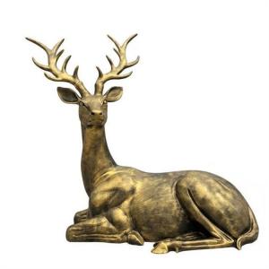 China Park Bronze Deer Statue Decorative Metal Sculpture Large Bronze Stag For Garden supplier