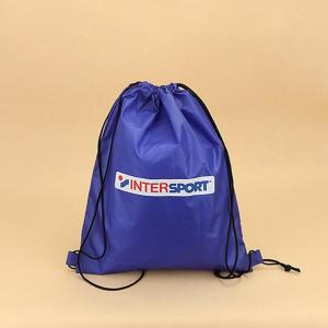 Custom printed string bag sport gym polyester drawstring bag with logo travel bag with logo corporate branding bag