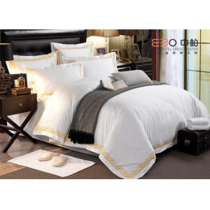 China Hotel Bed Linen White Color And 60S With 100% Cotton Or Poly/Cotton supplier