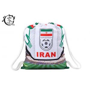 China Iran Football National Printed Drawstring Backpack Cotton Outdoor Sport supplier