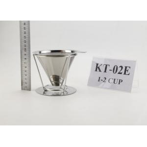 China Paperless Stainless Steel Coffee Dripper With 1-2 Cups Capacity , Custom Logo supplier