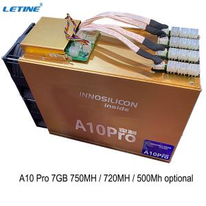 China Second Hand Ethereum Asic Miner Innosilicon A10pro 7GB 750MH 720MH 500Mh Eth Miner With Power Supply supplier