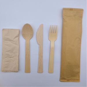 Disposable Bamboo Knife And Fork Spoon Set Degradable Induividual Cutlery Set