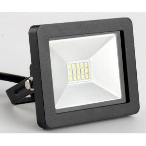 China IP65 10w 700lm Stadium Waterproof Led Flood Lights With Tempered Glass , Black Aluminum Body supplier