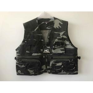 Mens vest, camo vest, waistcoat 036 in T/C 65/35 fabric, camouflage, S-3XL