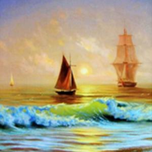 China diy Diamond painting Landscape diamond embroidery sailing boat Home Decoration scenery supplier