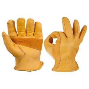 China Construction Leather Safety Gloves , Split Leather Work Gloves S - 2XL supplier