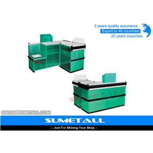 China Automatic Quick Check Retail Checkout Counter / Store Checkout Counter Stainless Steel supplier