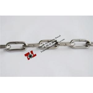 China SUS 304 316 Stainless Steel DIN763 Welded Long Link Chain diameter 3mm supplier
