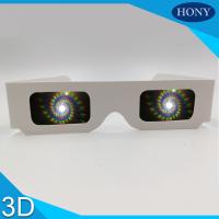 China Party Spiral 3d Diffraction Glasses , Pet Materials Fireworks 3d Glasses With Logo on sale