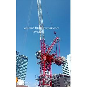 China 45m QTD120 4522 Jib Luffing Tower Crane 6tons Load 1.6m Section Mast supplier