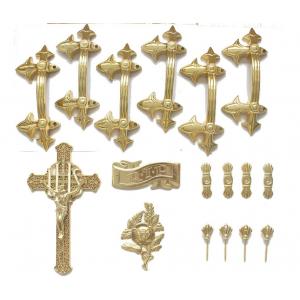 China 18K Gold / Silver Coffin Ornaments Handles 120kg Lifting Weight H9001-B supplier