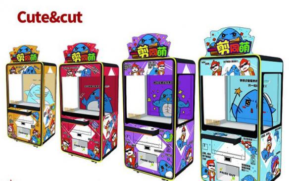 Metal Plastic Arcade Prize Machines , Cute Designed Crane Claw Machine