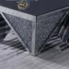 Unique design diamond shaped mirrored coffee table crushed diamond console table