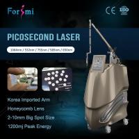 China Newest professional 600ps 1064nm 532nm picosecond laser pigment lesions removal machine for tattoo and pigment removal on sale