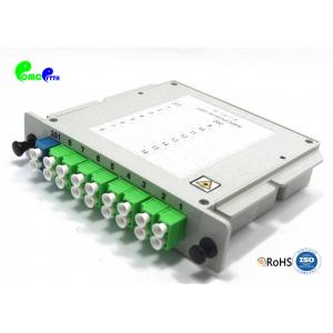China Plug - In Plastic Fiber Optic PLC Splitter LC APC Connector Module With Wide Operating Wavelength Range supplier