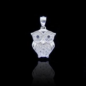 Fashion 925 Sterling Silver Owl Necklace Pendant Charms Fit For Women Gifts Jewelry