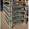 Heavy duty galvanized wire metal storage cage folding wire mesh container for