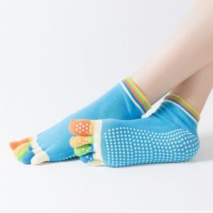 Pilates Yoga Toeless Grip Socks Sweat Absorbent Ankle High Breathable