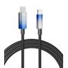 China Cable de datos con lectura digital trenzado en TPE 1.2M/2M C-C 20V3A 60W máx./C-L 9V3A 27W máx. para transferencia de carga wholesale