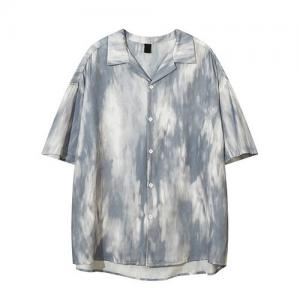 OEM maufactory  Shirt short -sleeved menin Europe and the United States new loose  half -sleeved cardigan top