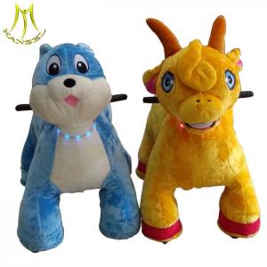 Hansel import from china amusement park games plush motorized riding animals