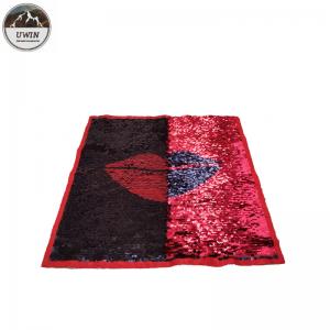 China Fashion Lip Reverse Sequin Patch / Iron On Patches 40*40CM Size Red / Black Color supplier