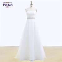 China Modern strapless a-line trailing off-shoulder traditional elegant bridal wedding dresses simple with beaded on sale