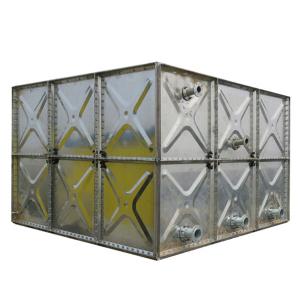 China Strong Plate Panel Galvanised Steel Water Tank , Bolt Assembly 250 Gallon Storage Tank supplier