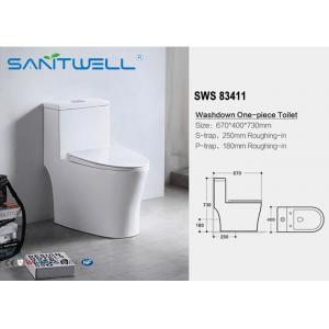 China Ceramic bathroom ware S trap single unit toilet , single piece wc supplier
