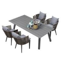 China Customized Balcony Table And Chair Washable Rattan Garden Table And Chairs on sale