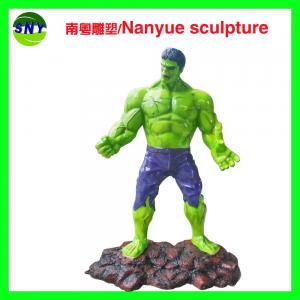 life size fiberglass   movie marvel character hulk statue as decoration in park or hall center