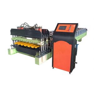China Color Steel Glazed Bamboo Type Roof Tile Roll Forming Machine 3 - 5m / Min supplier