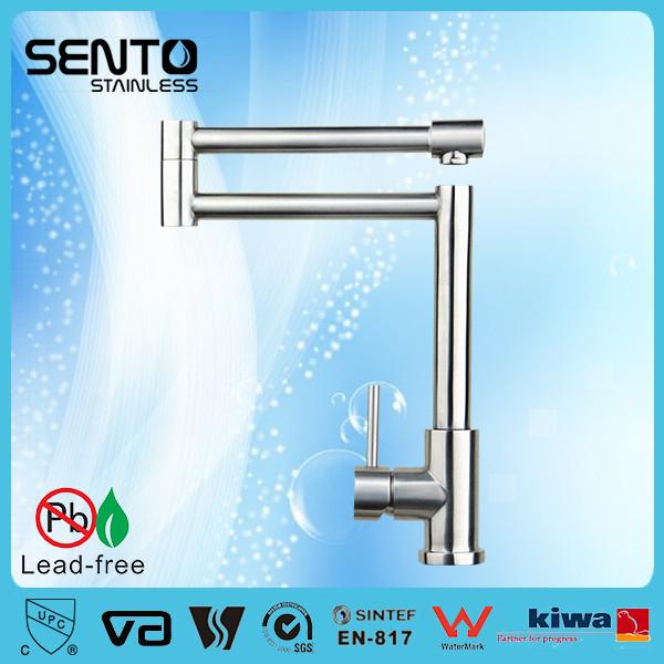 SENTO round style kitchen sink faucet with stainless steel WATERMARK kitchen