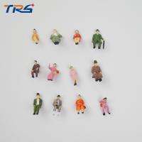 China 1:87 all seated model railway people ABS plastic 1.3cm scale model sitting figures scenery model making on sale