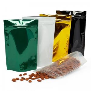 China Plastic Reusable Food Bags , Glossy Stand Up Pouches Various Color Available supplier