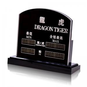 China Gambling Casino Accessories Acrylic Black Dragon&Tiger Notice Board supplier