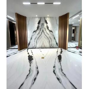 China Decorative Panda White Marble Slab Marble Wall Cladding Smooth Surface supplier