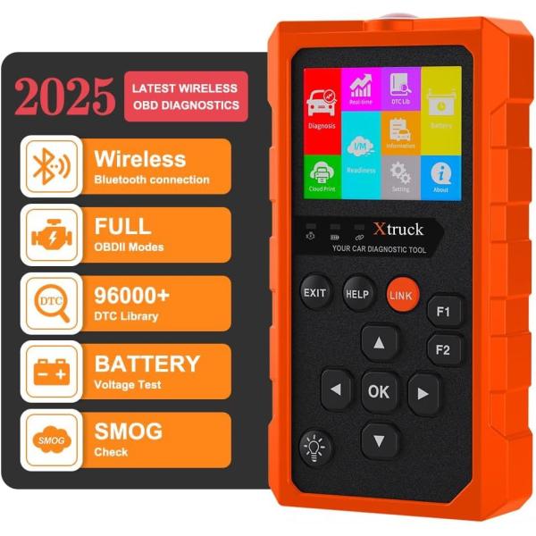 Xtruck 819 OBD2 Scanner Car Diagnostic Tool with Bluetooth for 1996+ Vehicles Fault Code Diagnosis & Clearing