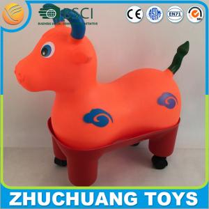 China pvc inflatable animal toy cow on wheels supplier