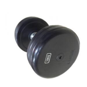 Logo Available Gym Fitness Dumbbell / Round Rubber Dumbbells For Gym Exercises