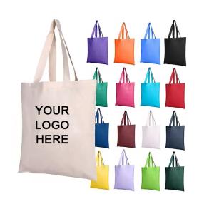 China Heavy Duty Plain Thick Canvas Bag For Custom Shopping Canvas Tote Bags Bulk Shopping Bag For Crafts With DIY Reusable Grocery Bag wholesale