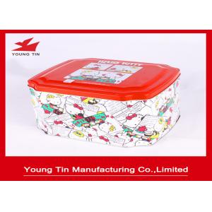 China Hello Kitty CMYK Printed Tin Boxes Container Gifts Packaging Metal Tinplate Custom supplier
