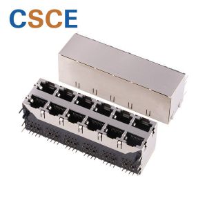 China 8 borne 2 * 6 RJ45 Jack modulaire PBT logeant le matériel pour le commutateur d'Ethernet supplier