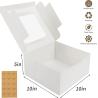 China Square Custom Bakery Boxes Personalized Cake Boxes Durable Cardboard With Window wholesale