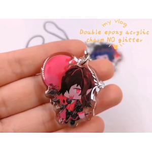 OEM ODM Anime Cute Key Charms Custom Acrylic Ornaments Eco Friendly