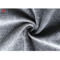 China Garment Cloth Marls Melange Knit Fabric For Polyester Grey Brushed Sweater on sale