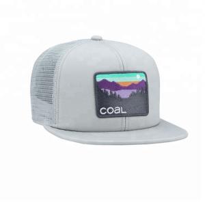 Custom Embroidered Flat Bill Snapback Hats , Nylon Mesh  Snapback Hats